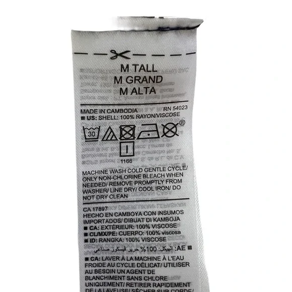 NWT Old Navy Floral Print V Neck Shift Dress Size Medium Tall - Picture 6 of 9